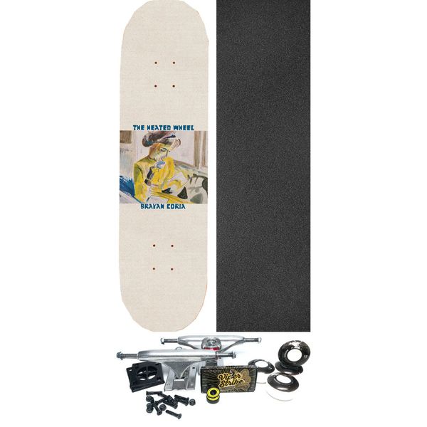 The Heated Wheel Skateboards Coria Tea Time Skateboard Deck - 8.38" x 32.1" - Complete Skateboard Bundle
